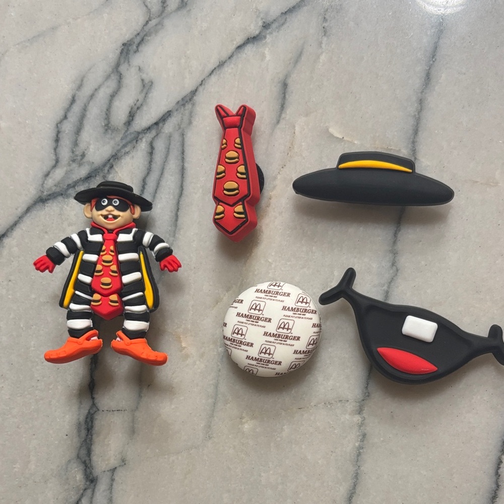 CROCS Kids Shoe Charms - Black, Red, Orange